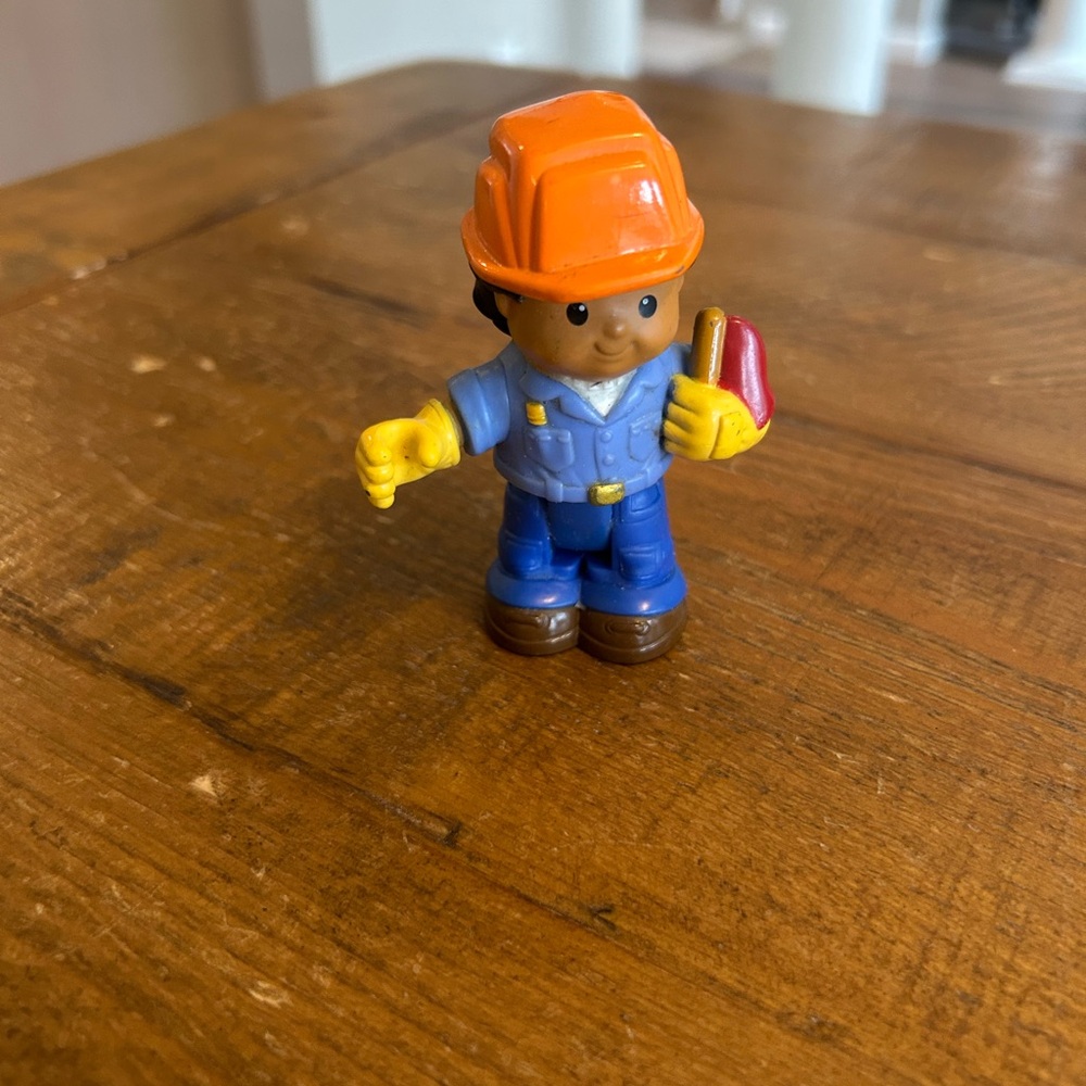 Fisher Price Little People bendable construction worker as is
